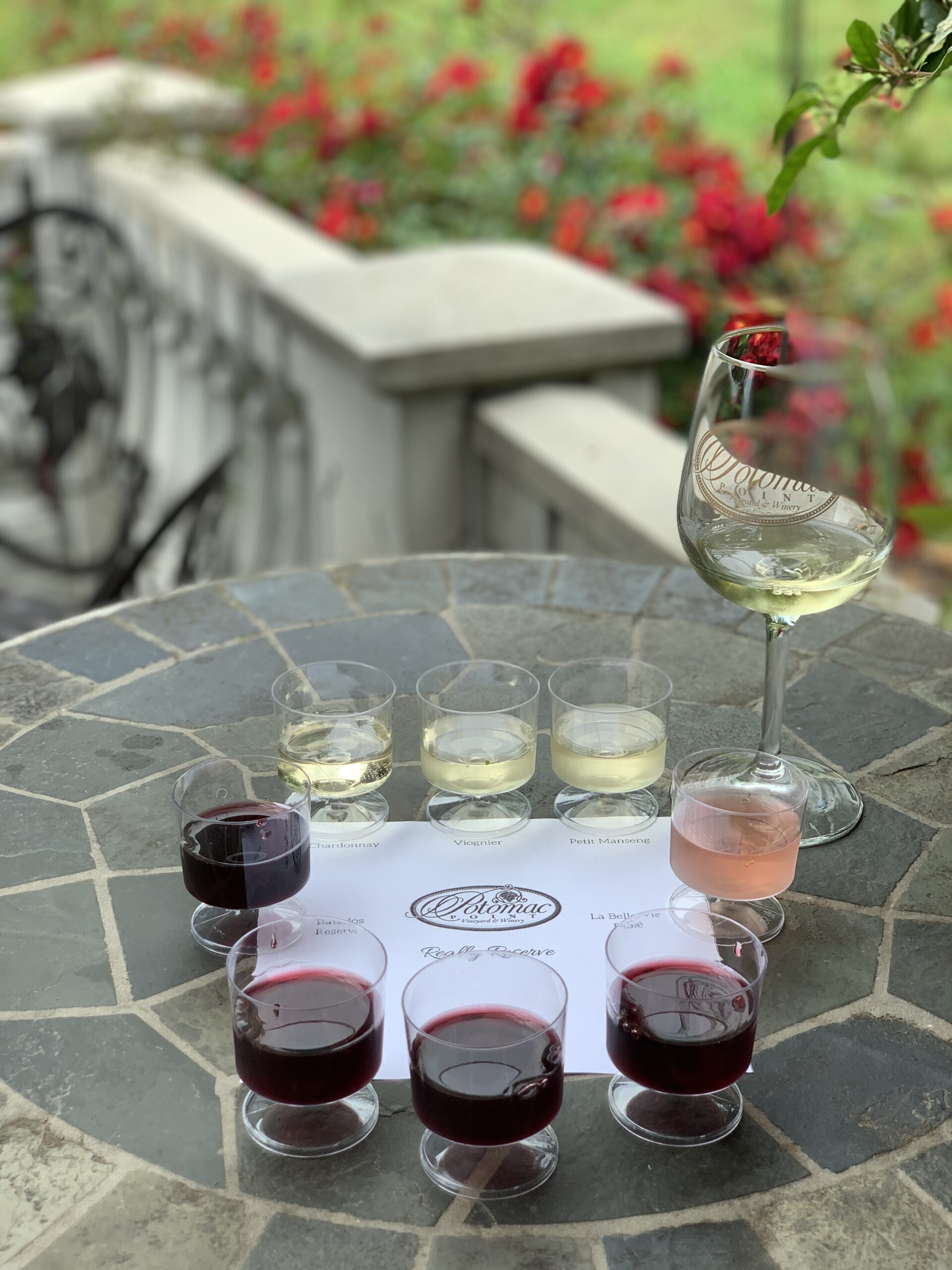 Wine Flight Potomac Point Winery