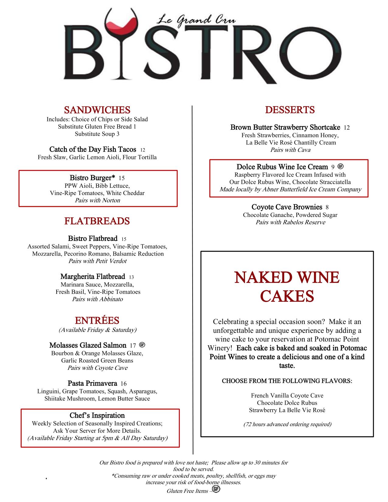 Bistro Potomac Point Winery