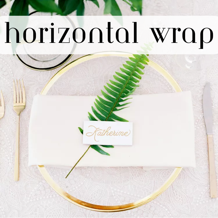 Horizontal wrap napkin